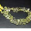 Natural Lemon Quartz Smooth Hand Polished Pear Drop Briolette Beads Strand Rondelles Sold per 6 beads & Sizes from 9mm approx. Lemon Quartz is a beautiful variety of yellow quartz. Its yellowish-green shade differentiates it from citrine. 